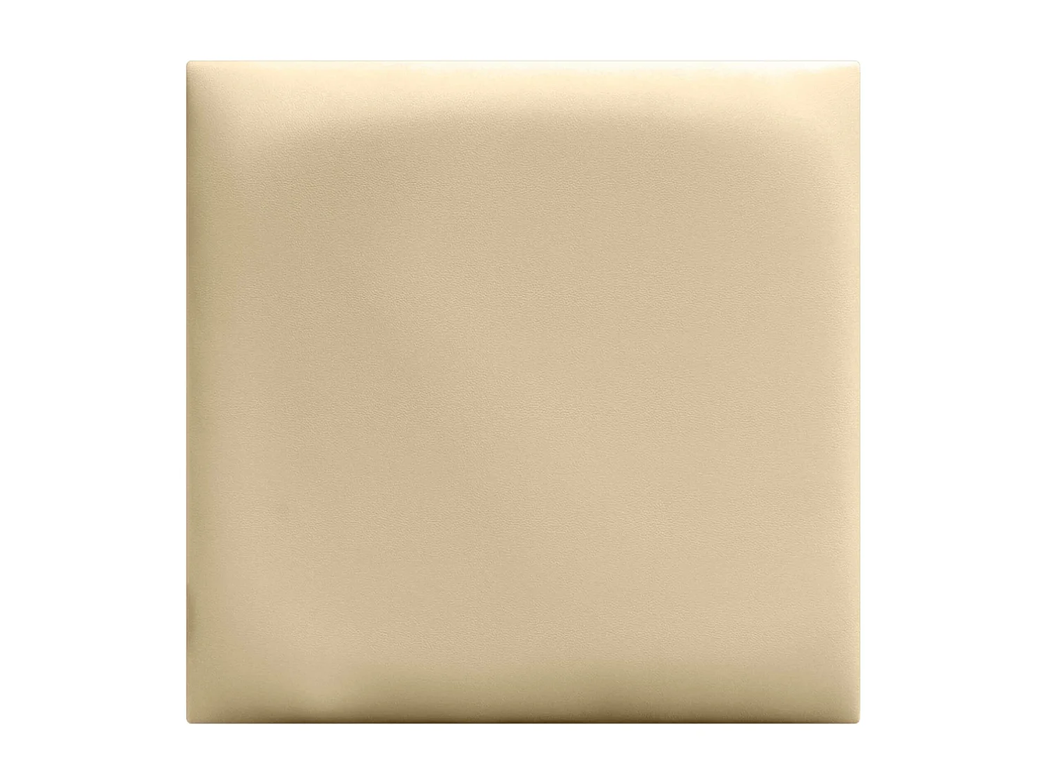 Lot de 8 panneaux rembourrés en similicuir écologique DHOME, pack autocollant pour protection acoustique murale absorbante (Vanille, 50 x 50 cm, x8)