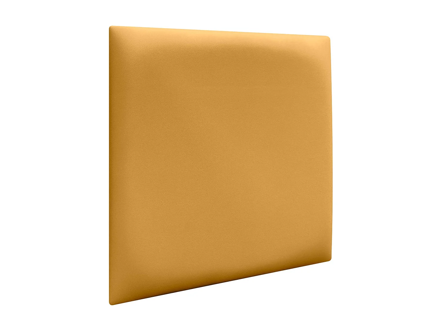 Lot de 1 panneau rembourré en similicuir écologique DHOME autocollant pour protection acoustique murale absorbante (Moutarde, 50 x 50 cm, x1)
