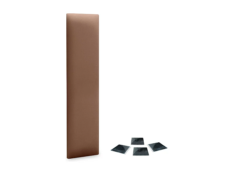 DHOME Set mit 1 umweltfreundlichen Kunstleder-Polsterplatten, selbstklebendes Paket für Wände, schallabsorbierender Schutz (Ton, 60 x 20 cm x 1)