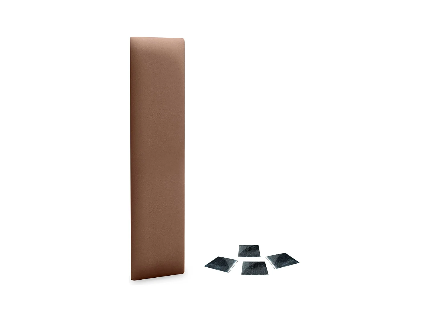 DHOME Set mit 1 umweltfreundlichen Kunstleder-Polsterplatten, selbstklebendes Paket für Wände, schallabsorbierender Schutz (Ton, 60 x 20 cm x 1)