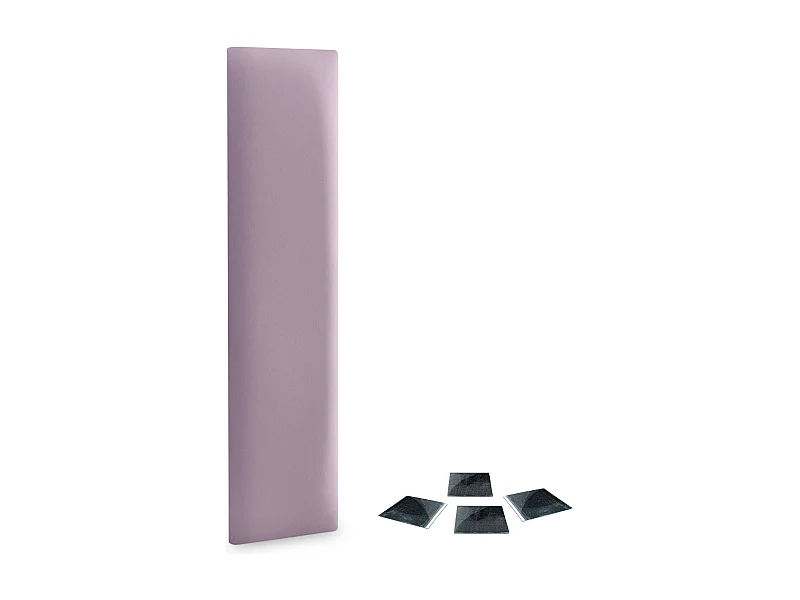 DHOME Juego de 1 Panel Tapizado de Polipiel Ecológica Pack Autoadhesivos para Pared Acústicos Absorbentes Protección (Lila, 60x20cm, x1)