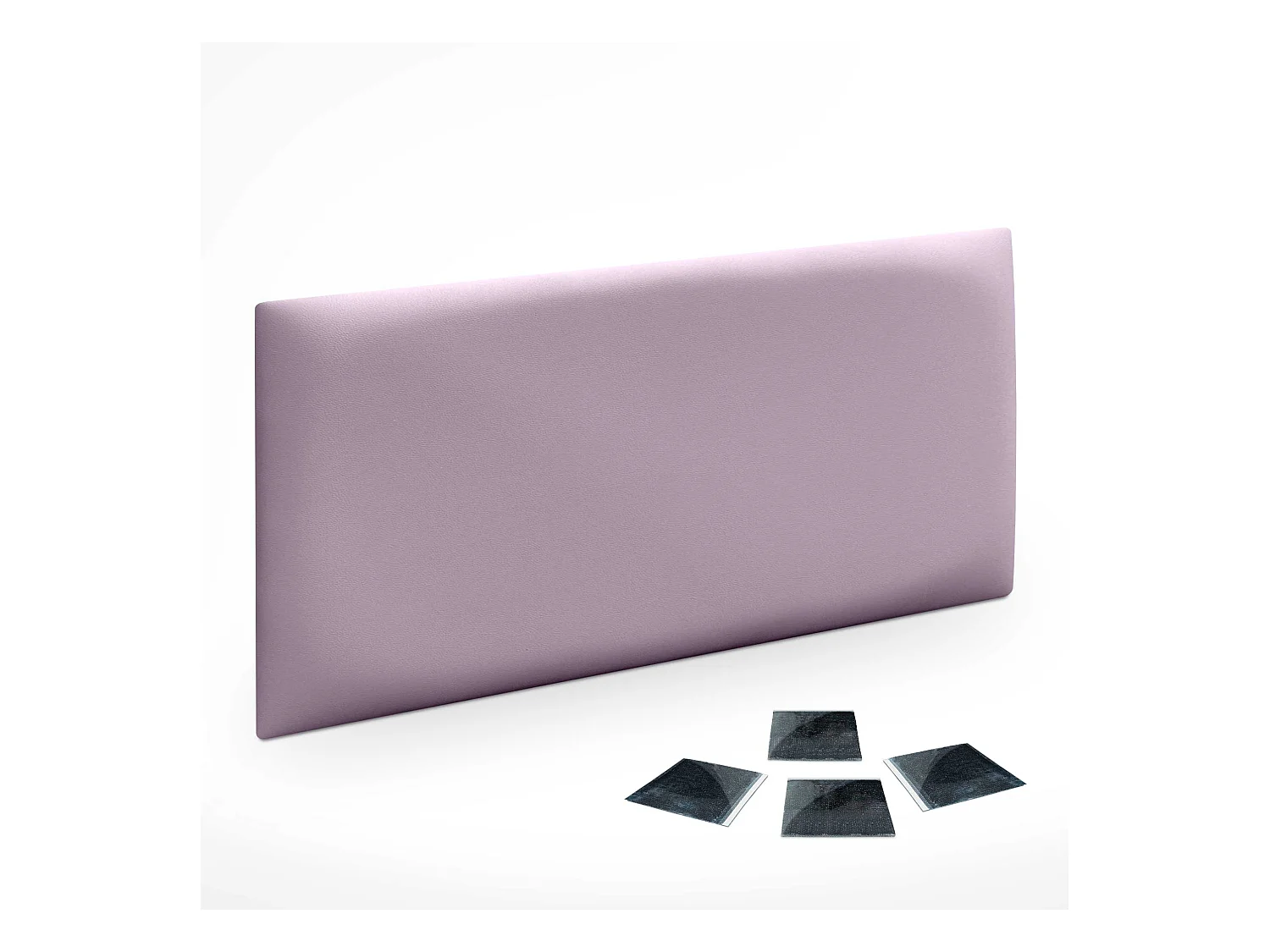 DHOME Set mit 1 umweltfreundlichen Kunstleder-Polsterplatten, selbstklebendes Paket für Wände, schallabsorbierender Schutz (Flieder, 60 x 50 cm x 1)