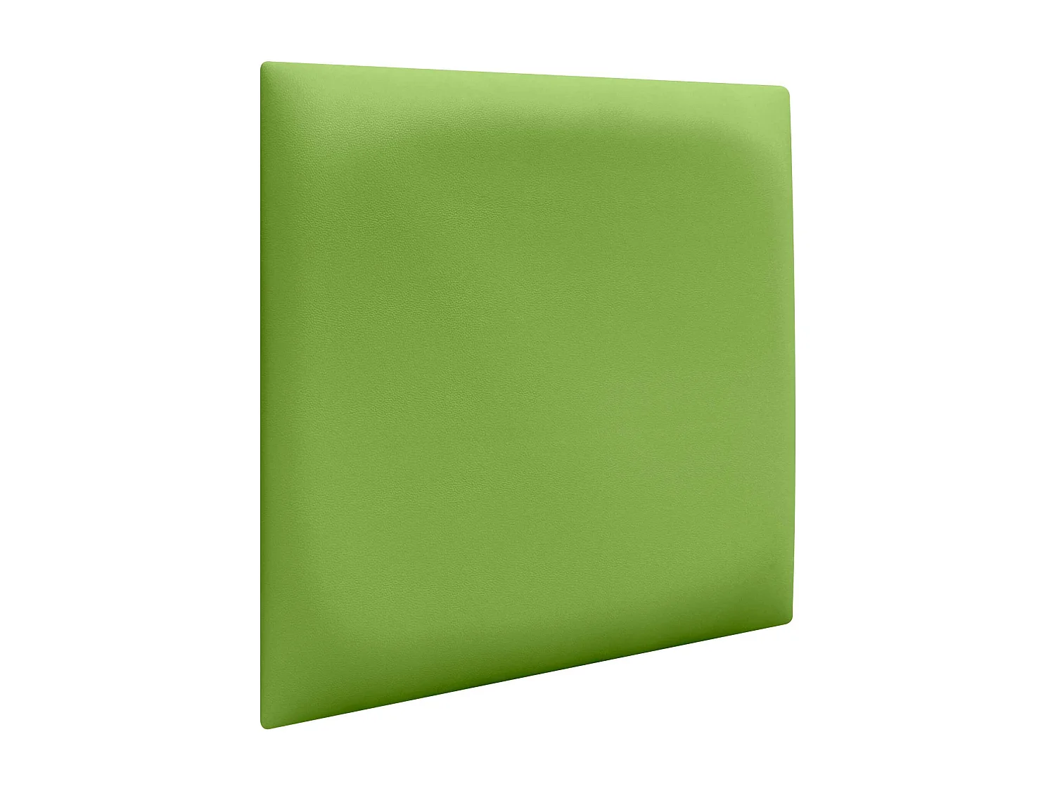 Lot de 8 panneaux rembourrés en similicuir écologique DHOME, pack autocollant pour protection acoustique murale absorbante (Vert, 60 x 60 cm, x8)