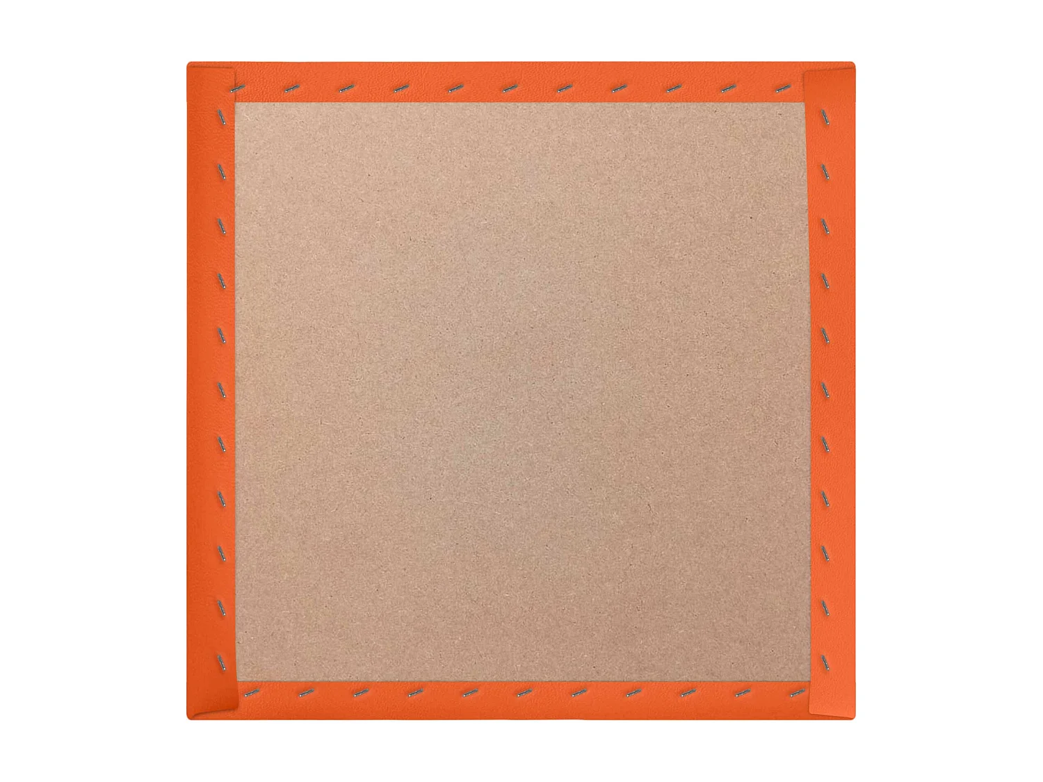 Lot de 8 panneaux rembourrés en similicuir écologique DHOME, pack autocollant pour protection acoustique murale absorbante (Orange, 60 x 60 cm, x8)