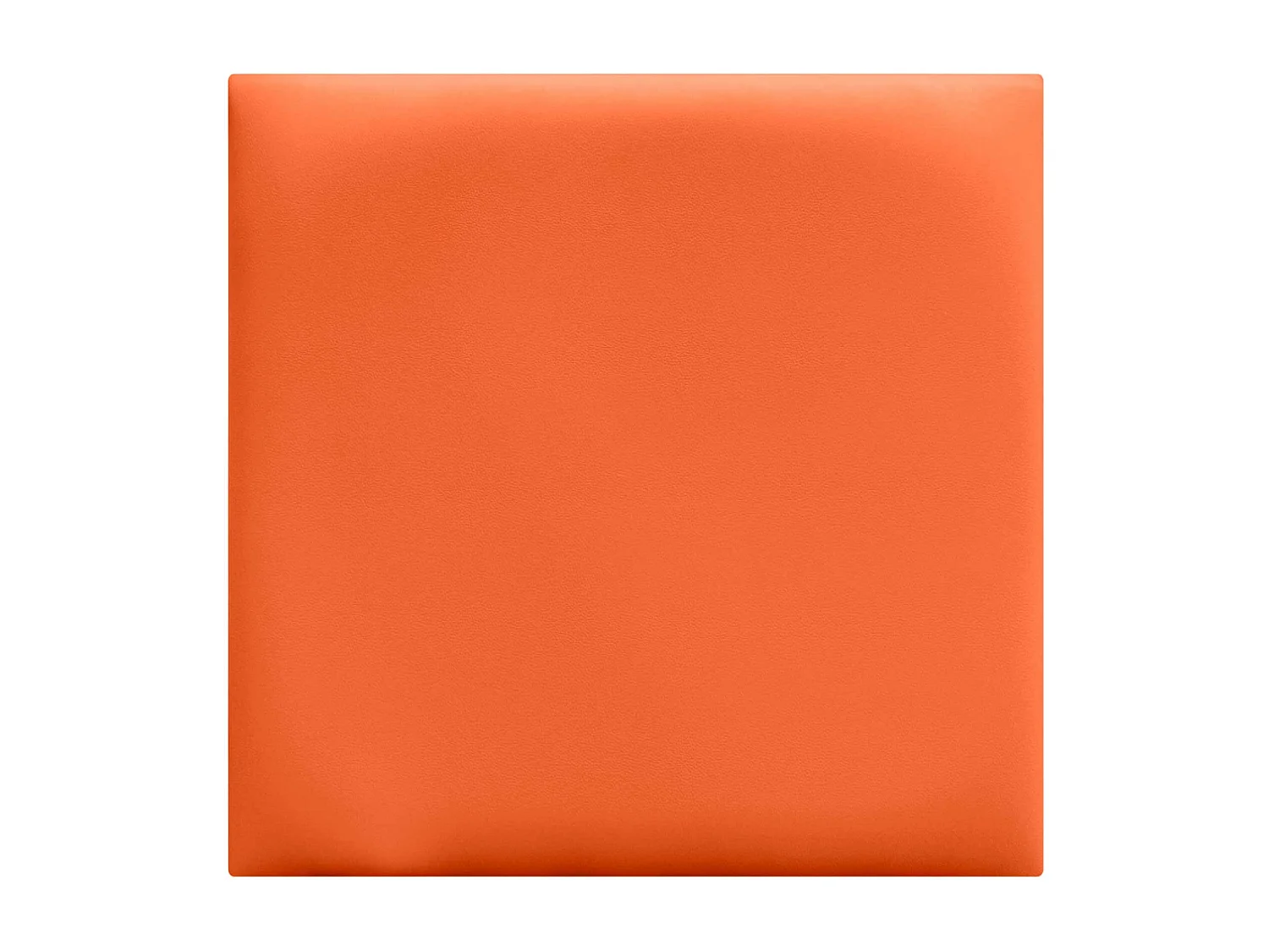 DHOME Set mit 6 umweltfreundlichen Kunstleder-Polsterplatten, selbstklebendes Paket für Wände, schallabsorbierender Schutz(Orange, 60x60 cmx6)