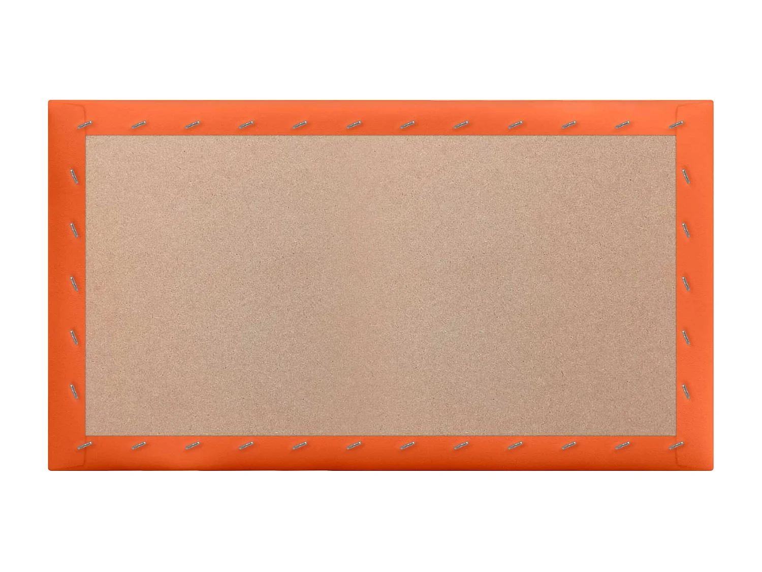 Lot de 8 panneaux rembourrés en similicuir écologique DHOME, pack autocollant pour protection acoustique murale absorbante (Orange, 60 x 50 cm, x8)