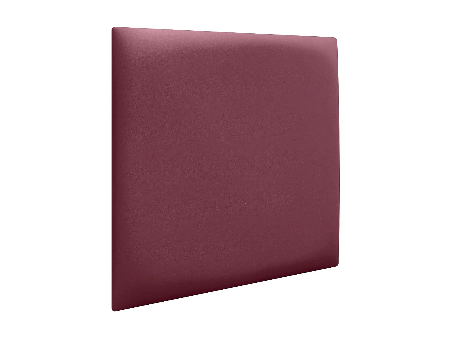 Lot de 8 panneaux rembourrés en similicuir écologique DHOME,pack autocollant pour protection acoustique murale absorbante (Rouge vin,50 x 50 cm,x8)