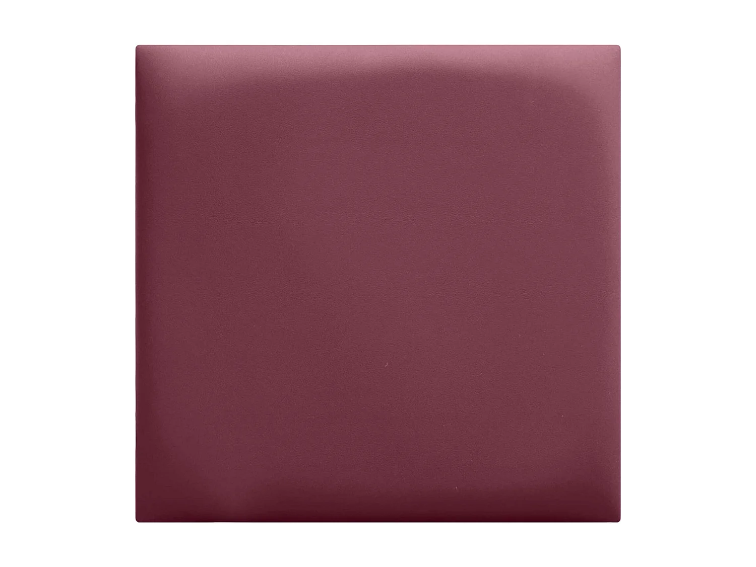 Lot de 8 panneaux rembourrés en similicuir écologique DHOME,pack autocollant pour protection acoustique murale absorbante (Rouge vin,50 x 50 cm,x8)