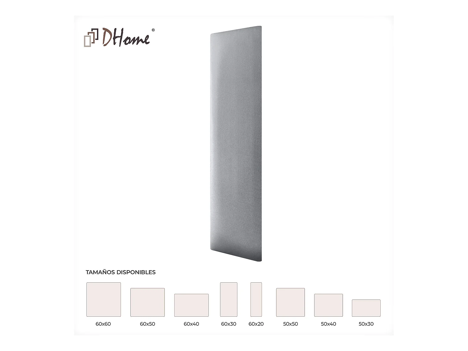 DHOME Pannelli Imbottiti in Similpelle Autoadesivi per Pareti Acustici Assorbenti Protezione dagli Impatti Testiere Decorazione (argento, 60x30cm)