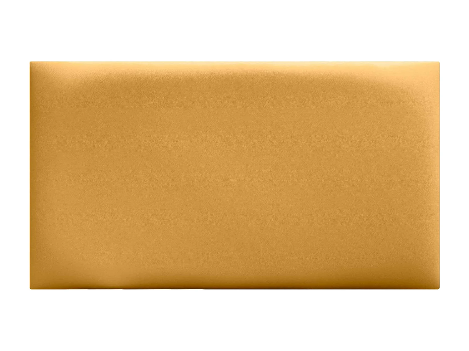 Lot de 1 panneau rembourré en similicuir écologique DHOME autocollant pour protection acoustique murale absorbante (Moutarde, 50 x 40 cm, x1)