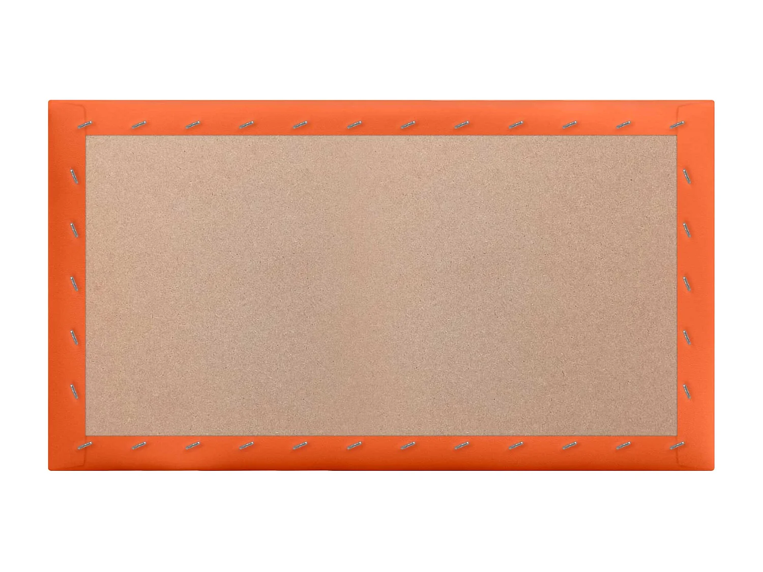 Lot de 8 panneaux rembourrés en similicuir écologique DHOME, pack autocollant pour protection acoustique murale absorbante (Orange, 60 x 40 cm, x8)