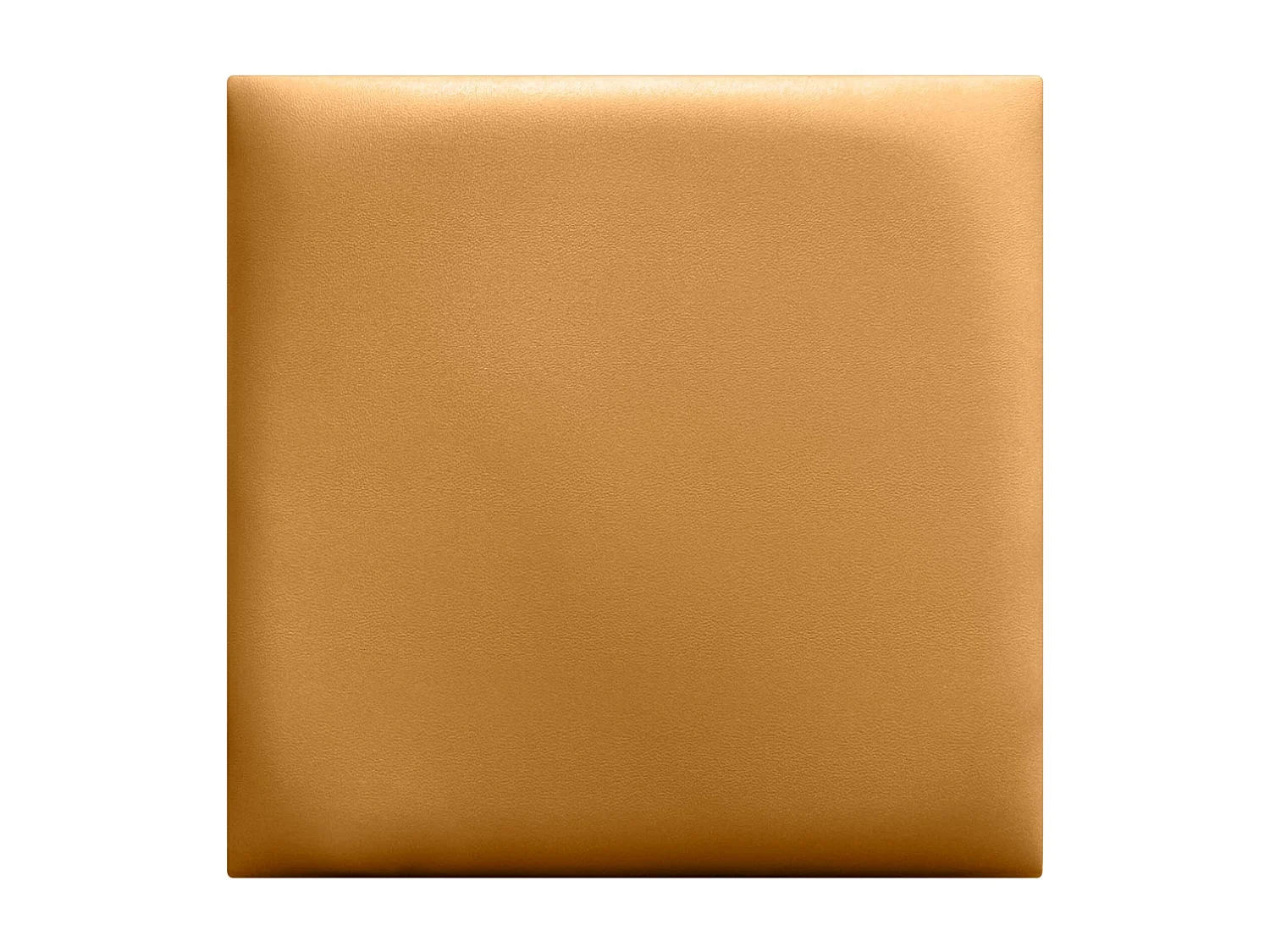 Lot de 8 panneaux rembourrés en similicuir écologique DHOME, pack autocollant pour protection acoustique murale absorbante (or, 60 x 60 cm, x8)