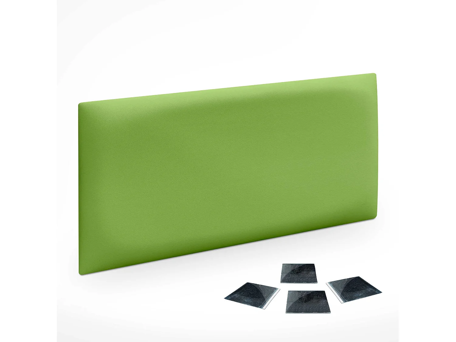 DHOME Set di 1 Pannelli Imbottiti in Similpelle Ecologica Confezione Autoadesiva per Protezione Acustica Assorbente da Parete (verde, 50x40cm, x1)