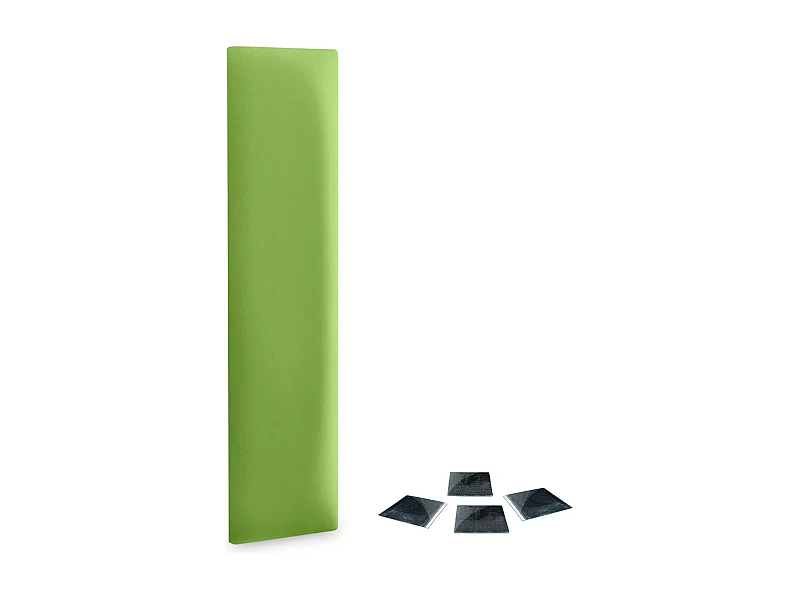 Lot de 1 panneau rembourré en similicuir écologique DHOME autocollant pour protection acoustique murale absorbante (Vert, 60 x 20 cm, x1)