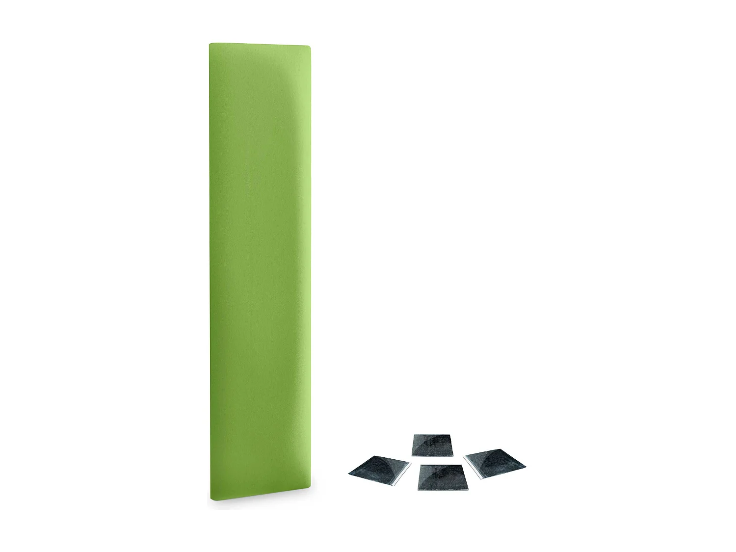 Lot de 1 panneau rembourré en similicuir écologique DHOME autocollant pour protection acoustique murale absorbante (Vert, 60 x 20 cm, x1)