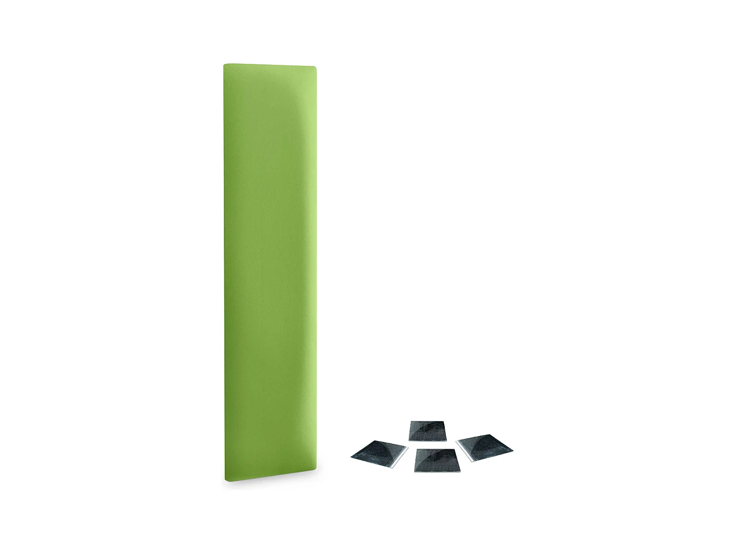 Lot de 1 panneau rembourré en similicuir écologique DHOME autocollant pour protection acoustique murale absorbante (Vert, 60 x 20 cm, x1)
