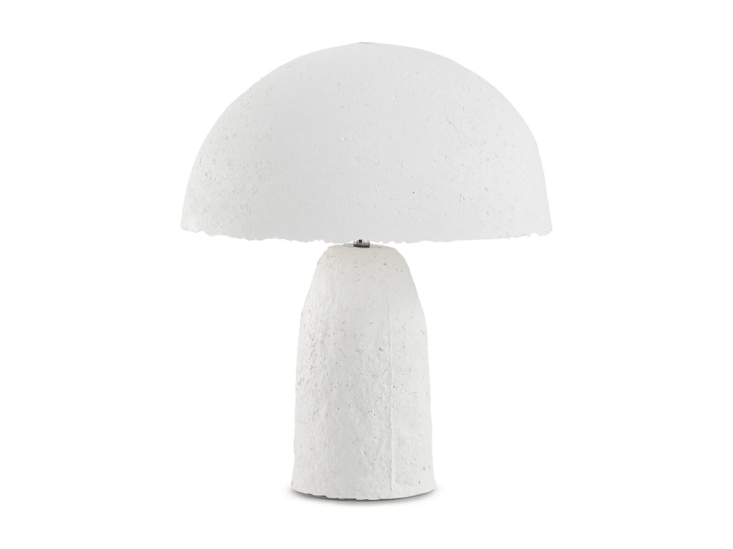 Lampe de table 40x40x50 avec socle et abat-jour en papier mâché blanc