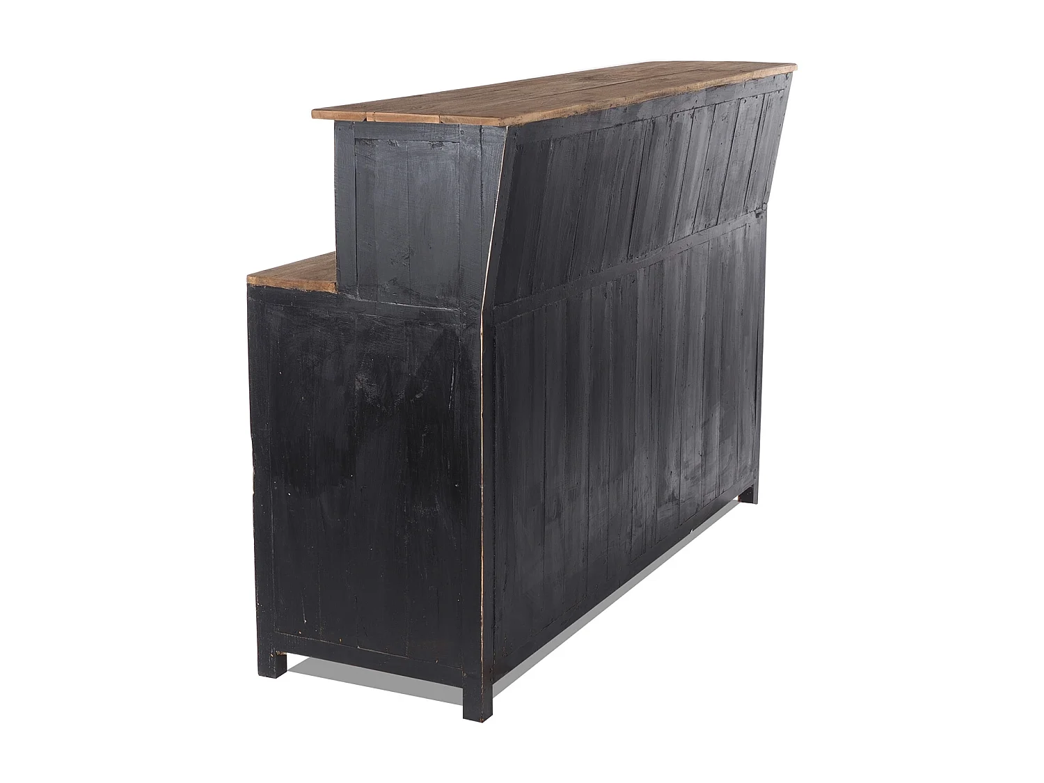 BARSCHRANK  PUREWOOD Recyclingholz massiv, Vintage-Look 09 voodoo - schwarz