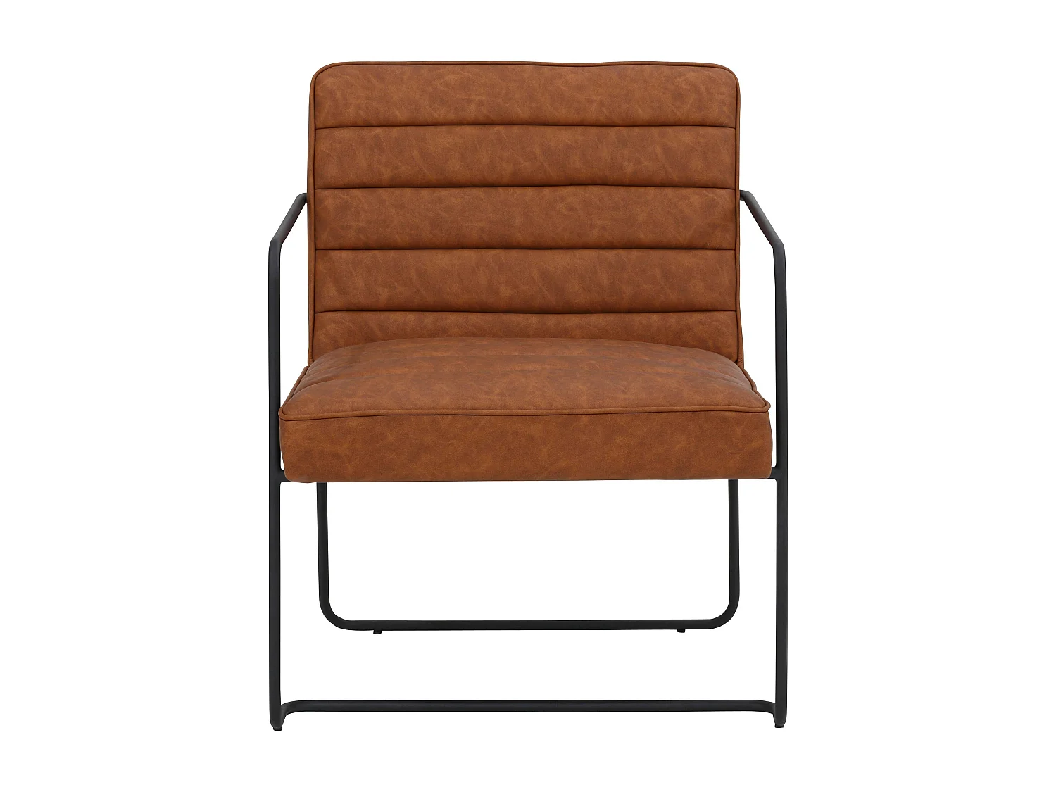 Panama | Fauteuil en PU vintage cognac