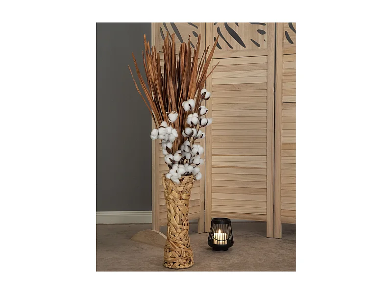 VASE  Malida 40 cm, Wasserhyazinthe naturfarben