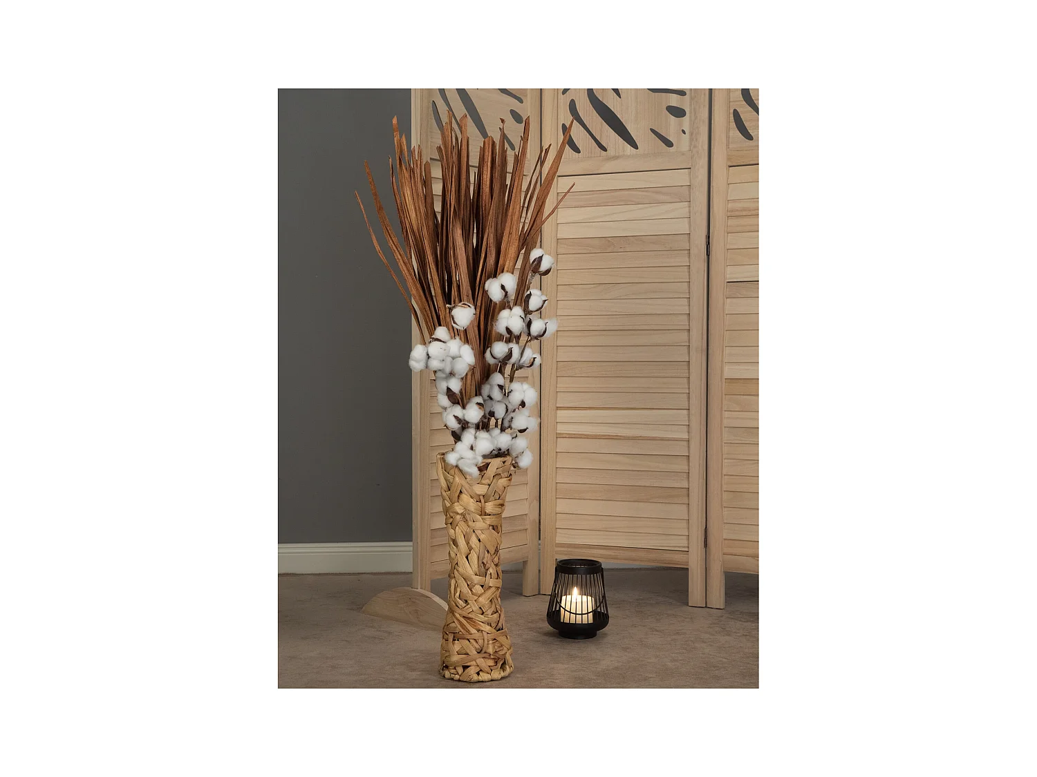 VASE Malida 40 cm, jacinthe d'eau couleurs naturelles