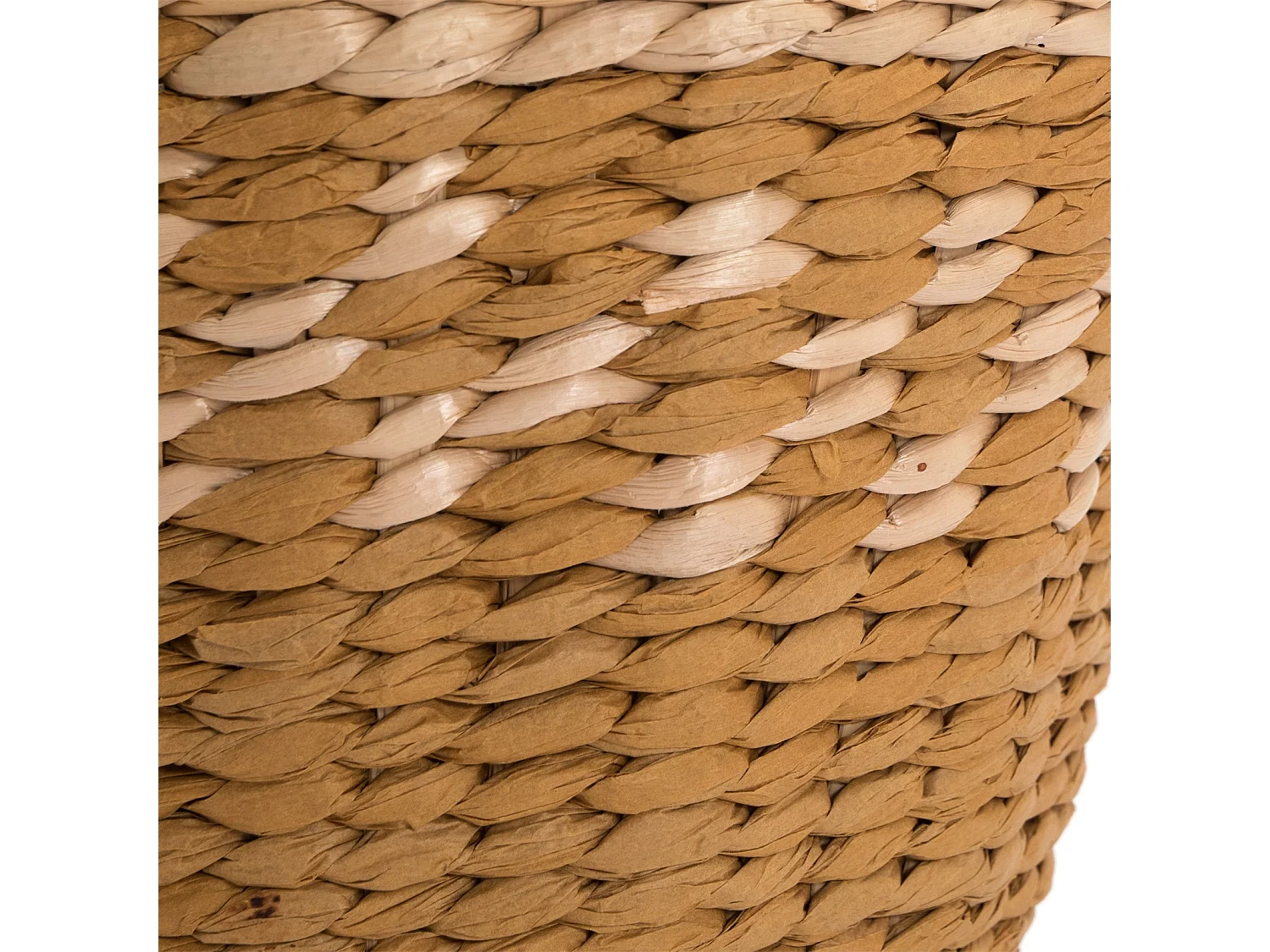 VASE Le Caire 32 cm, paille tressée nature-jaune