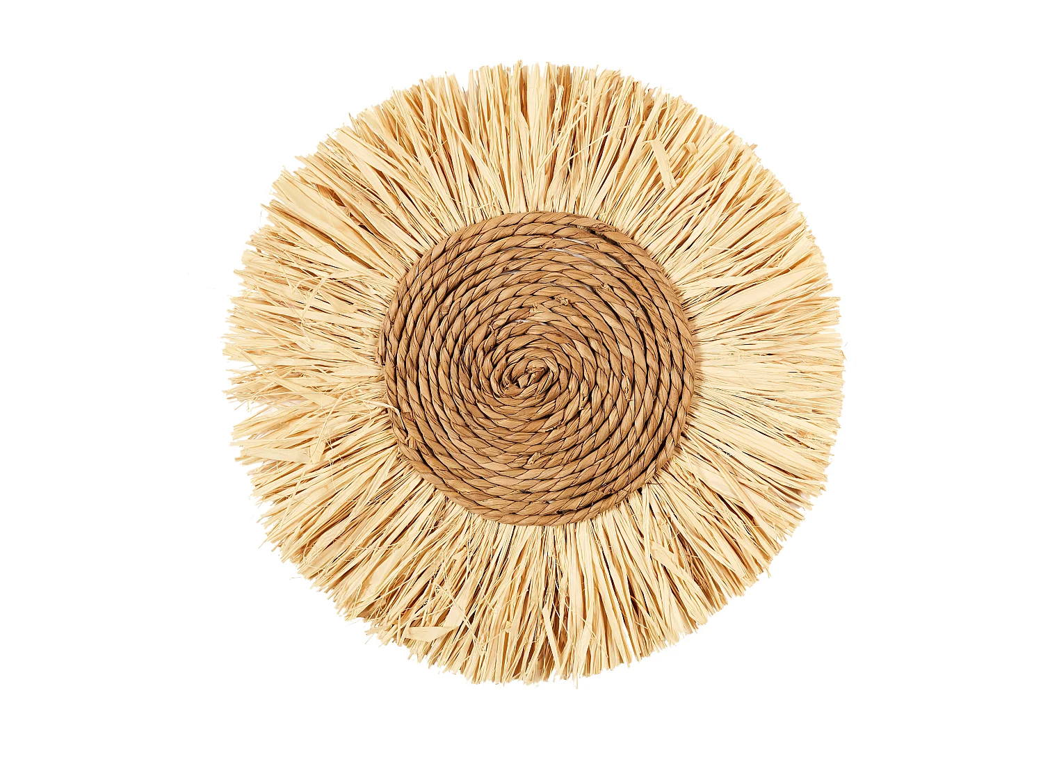 Décoration Murale Ronde "Mirage" 37cm Naturel