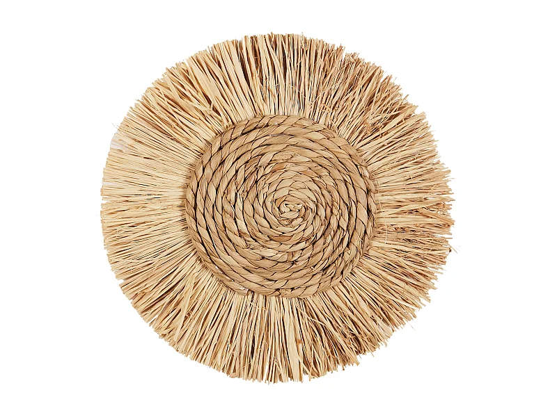 Décoration Murale Ronde "Mirage" 26cm Naturel