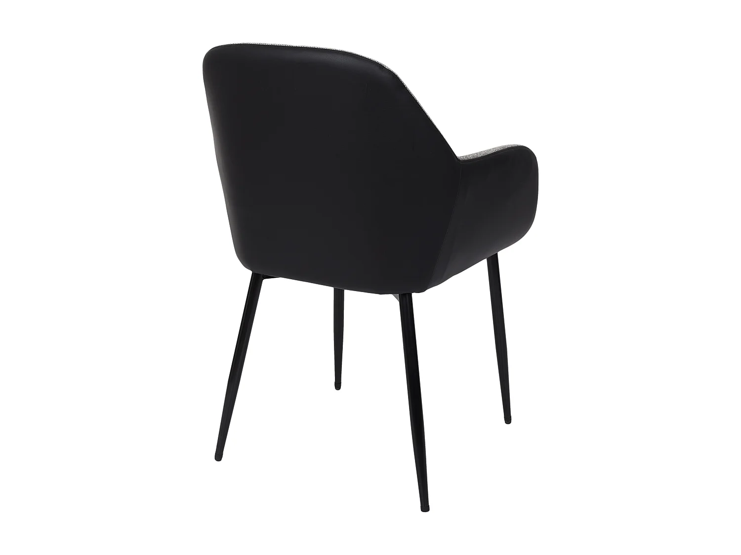 Fauteuil Memphis Gris et Noir Confortable en Tissu Polyester avec Pieds en Métal