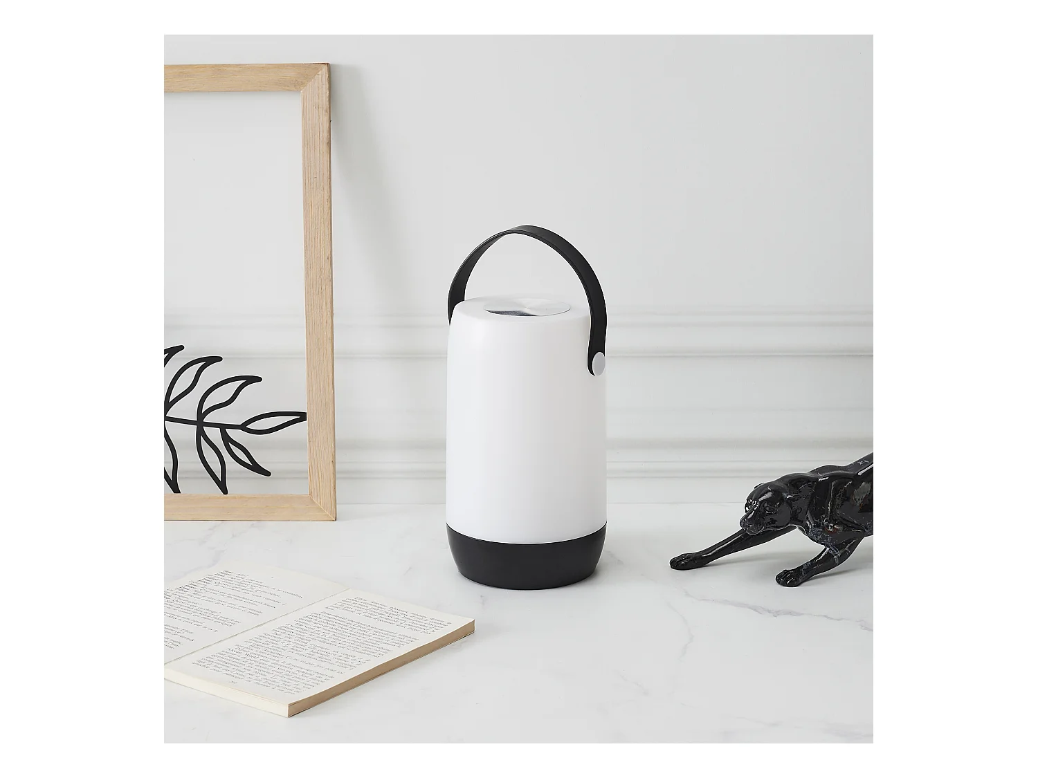 Lampe Tactile Nomade Noire Blanc, Noir