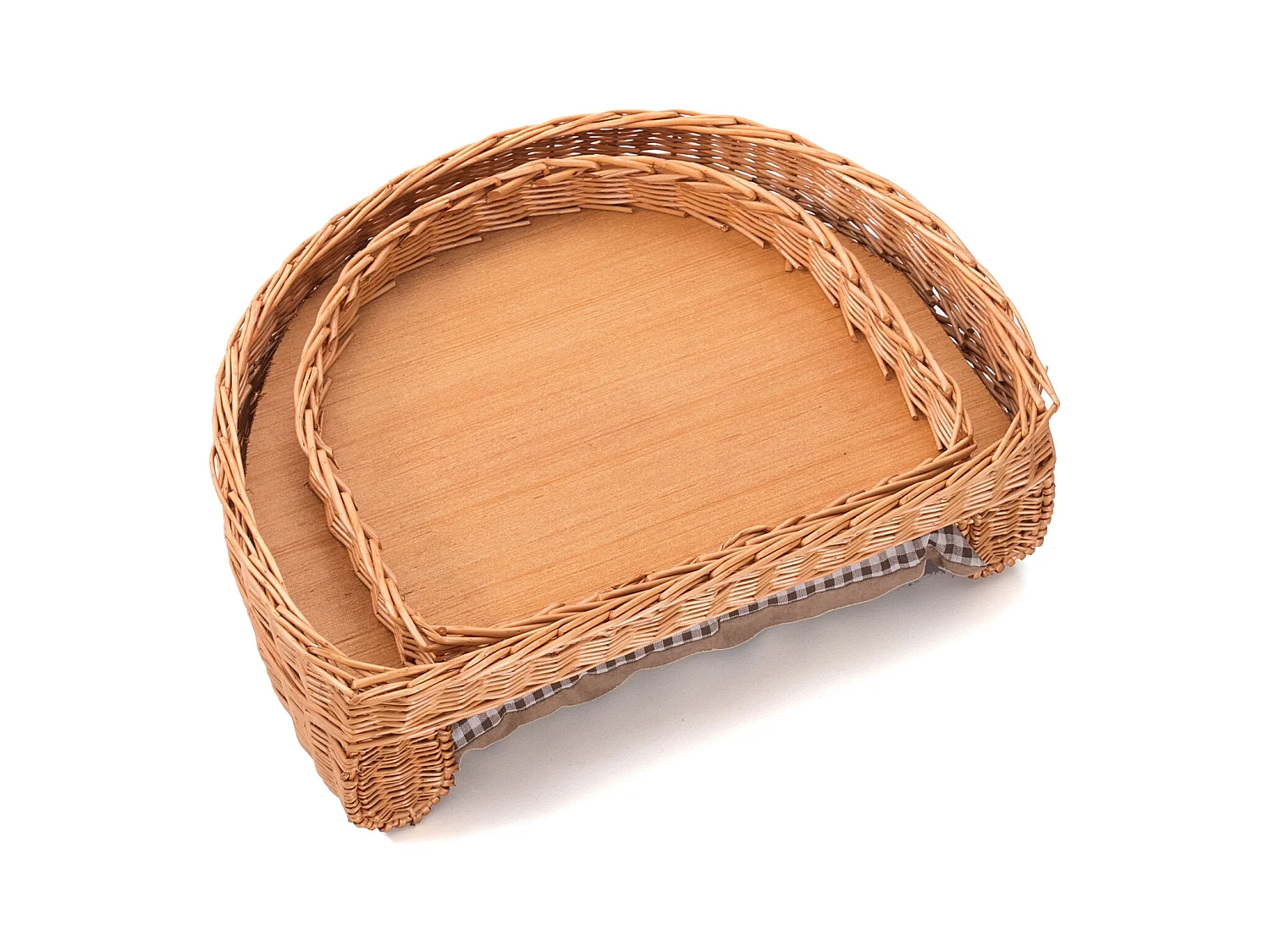 HUNDEBETT Prince 64x43cm, Weide geflochten, mit Kissen braun