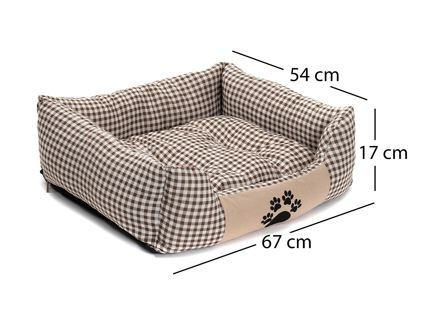HUNDEBETT Rocky  67cm, Stoff, kariert