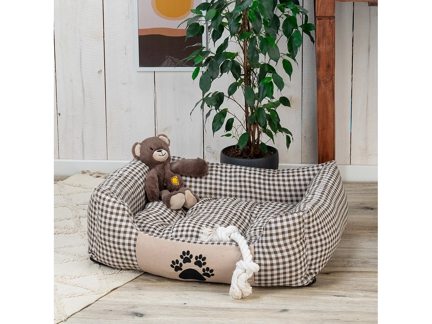 HUNDEBETT Rocky  67cm, Stoff, kariert