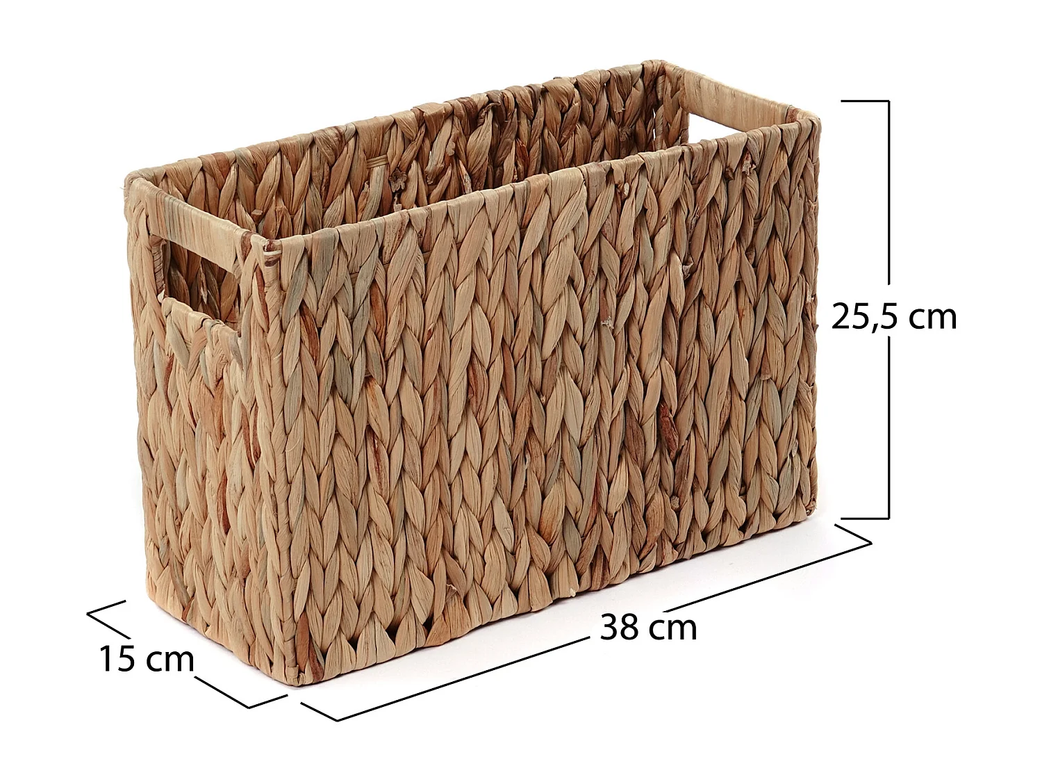 PANIER À JOURNAUX Talia Jacinthe d'eau tressée couleurs naturelles