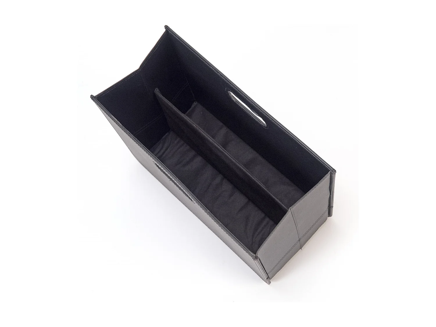 PANIER À JOURNAUX Affaires Similicuir, pliable noir