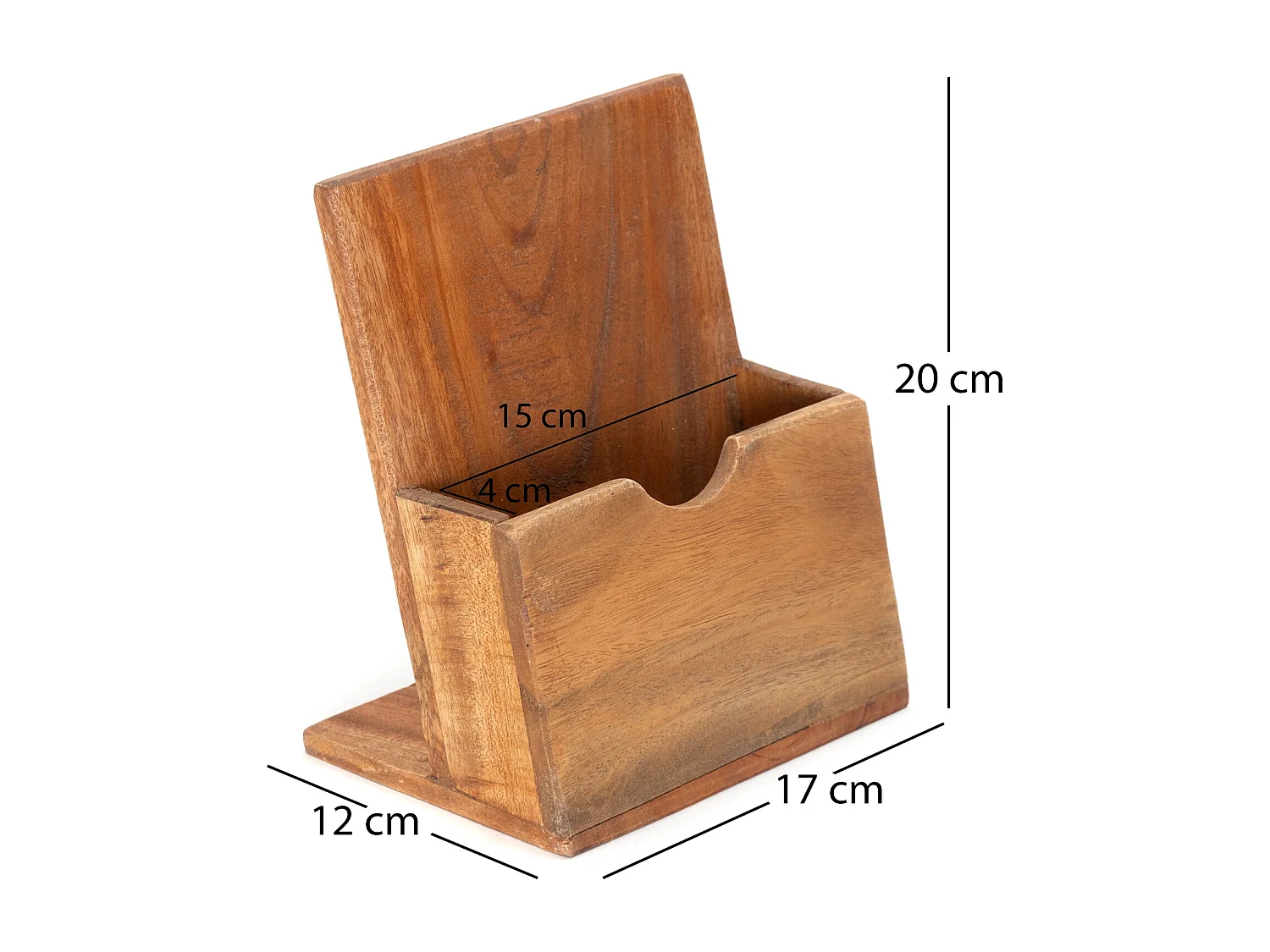 ORGANISATEUR Mika Bois massif en acajou, adapté jusqu'à la taille DIN A5 couleurs naturelles