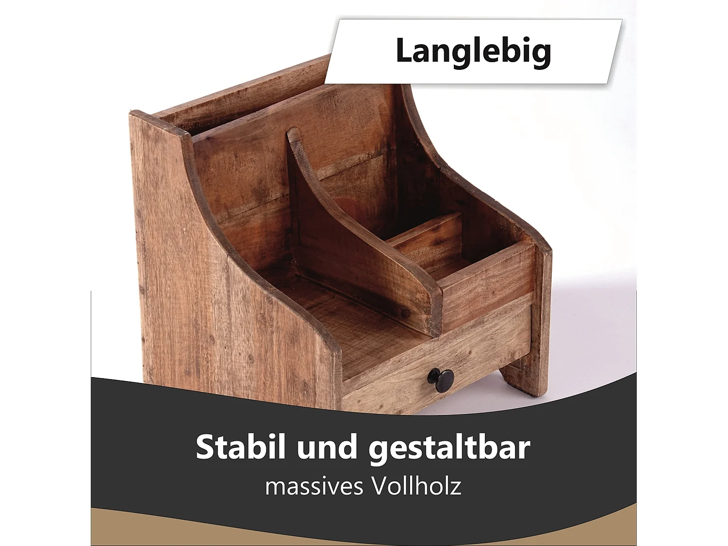 ORGANIZER  College Mahagoni Massivolz, mit Schublade naturfarben