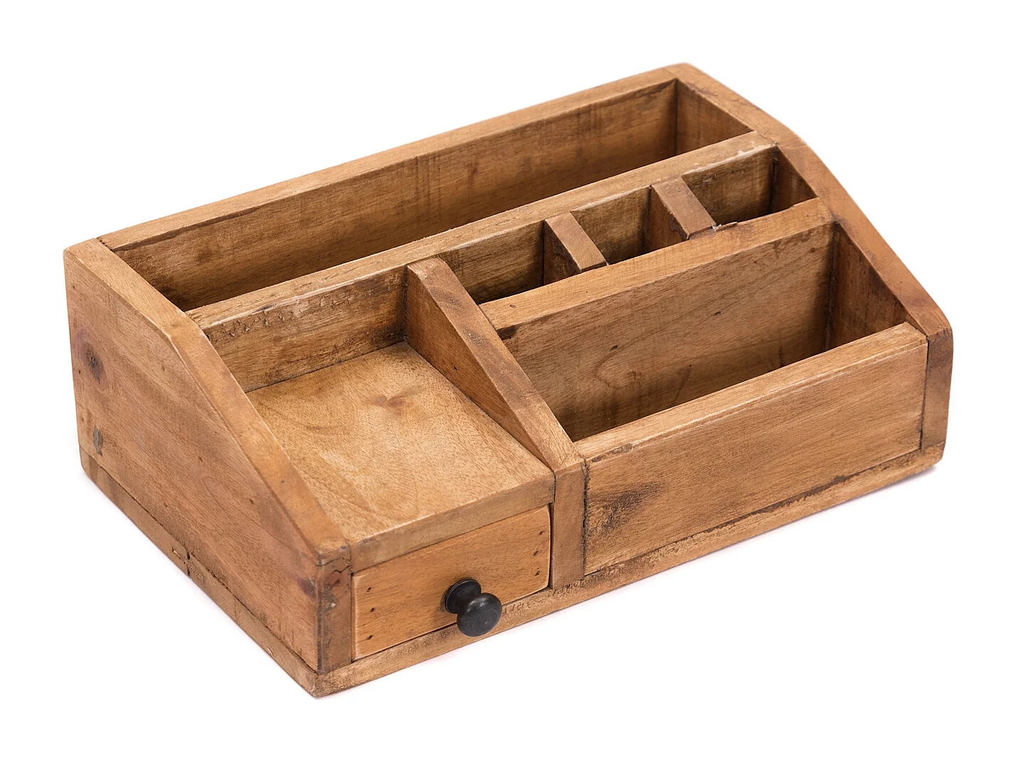 ORGANIZER Study Mahagoni Massivholz, 5 Fächer mit Schublade naturfarben