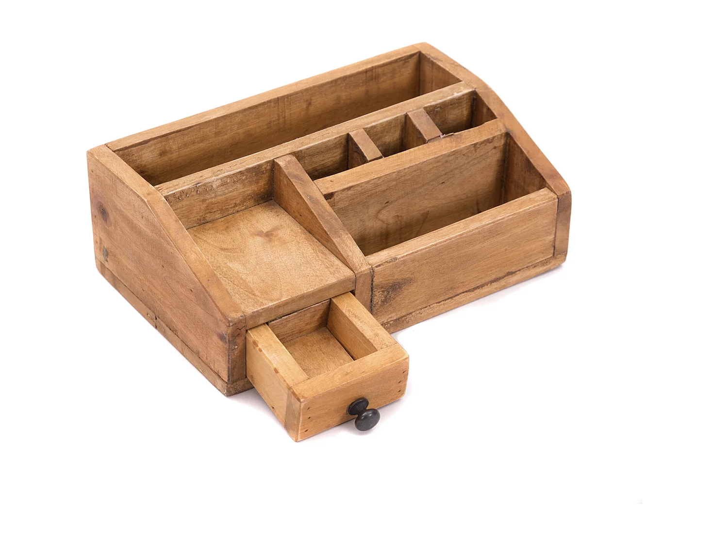 ORGANIZER Study Mahagoni Massivholz, 5 Fächer mit Schublade naturfarben