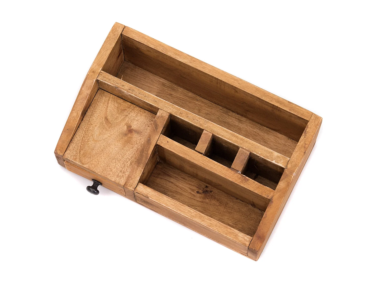 ORGANIZER Study Mahagoni Massivholz, 5 Fächer mit Schublade naturfarben