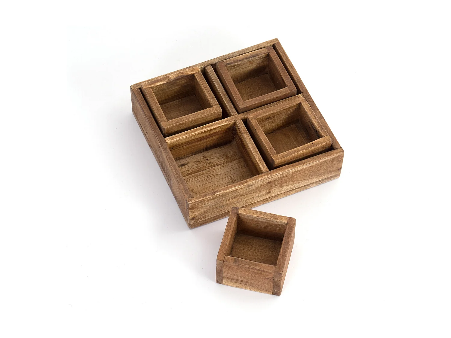 KISTEN-SET Cubo II 7-tlg. Massivholz