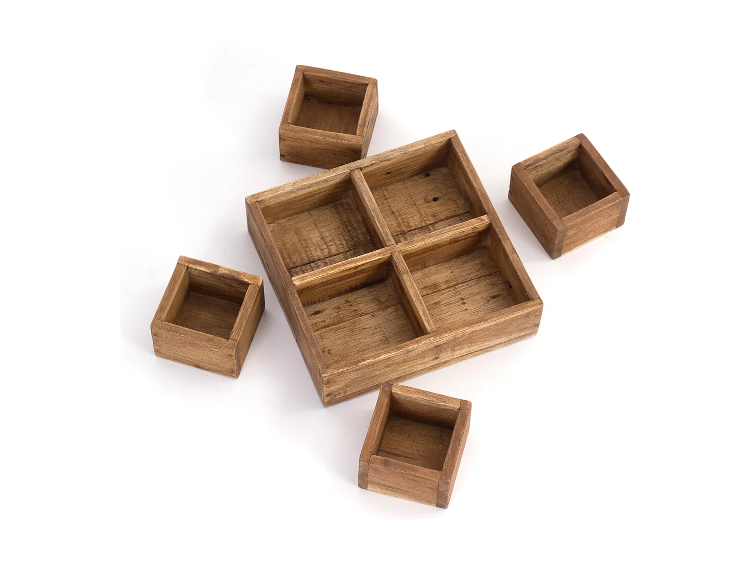 KISTEN-SET Cubo II 7-tlg. Massivholz