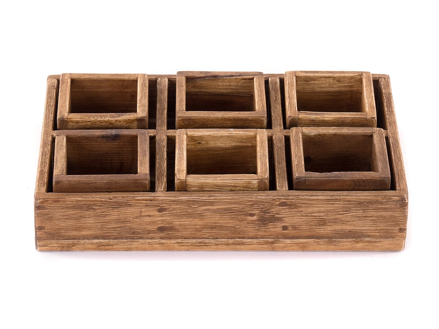 KISTEN-SET Cubo II 7-tlg. Massivholz