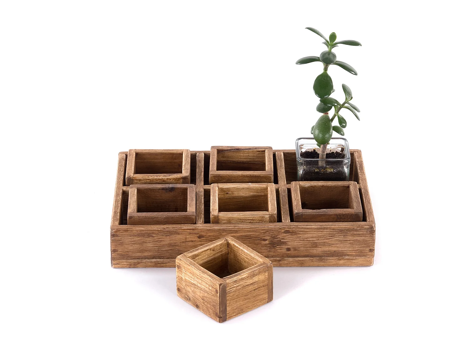 KISTEN-SET Cubo II 7-tlg. Massivholz