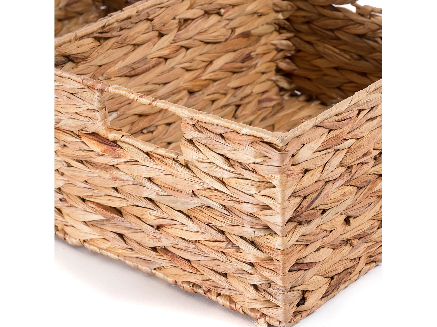 SET DE BOÎTES DE RANGEMENT Cesto 4 pièces Jacinthe d'eau tressée, 4 tailles différentes couleurs naturelles