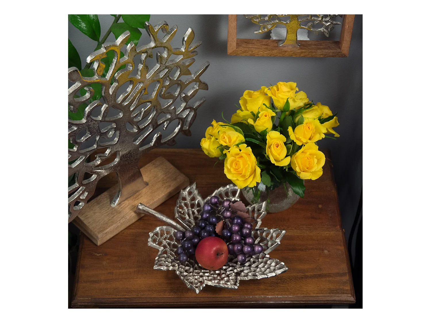 BOL DÉCORATIF Variations tête Métal Argent
