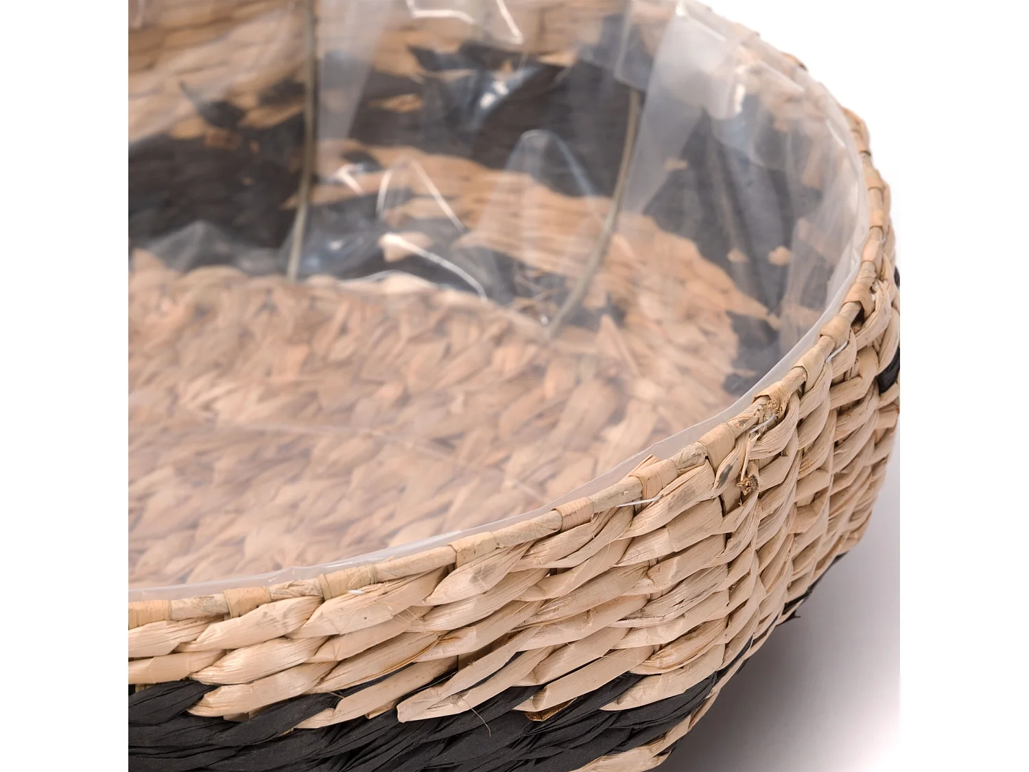 KORB-SET Taja 3-teilig verschiedene Größen, wasserdicht natur-schwarz