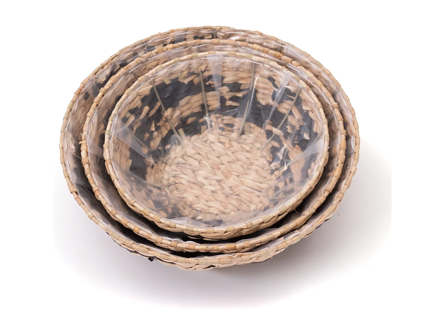 ENSEMBLE DE PANIERS Liva 3 pièces différentes tailles, étanche nature-noir