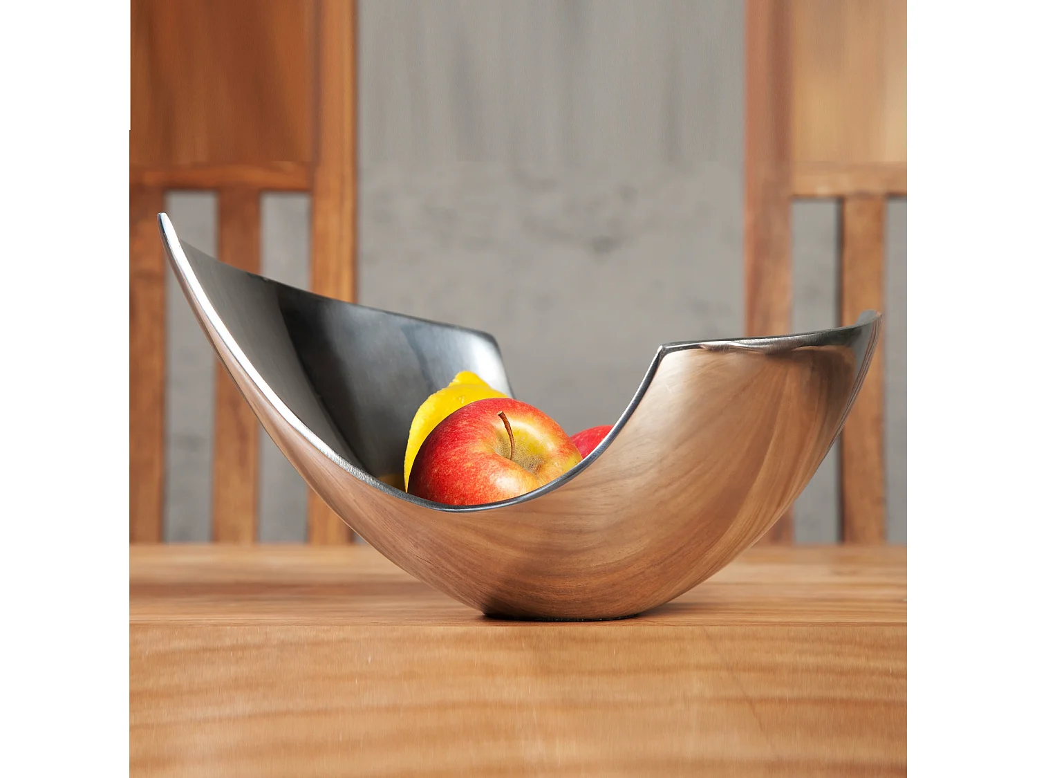 BOL DÉCORATIF ONDA Aluminium argenté