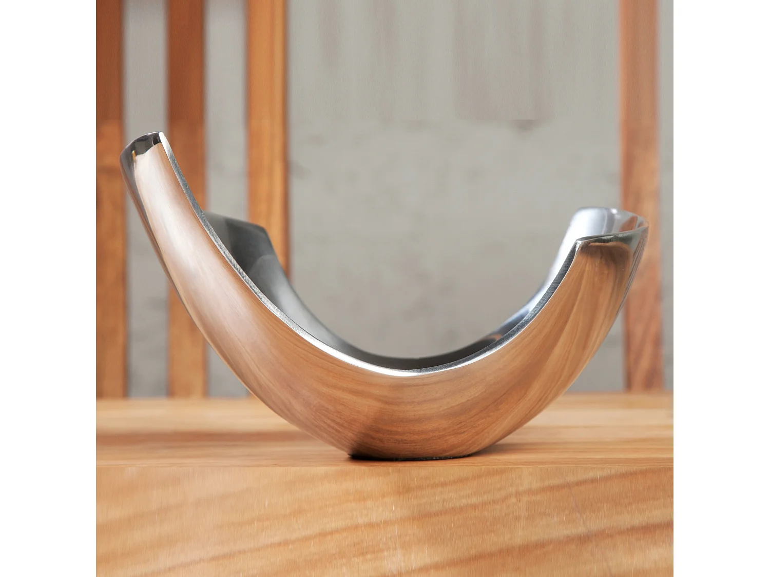 BOL DÉCORATIF ONDA Aluminium argenté